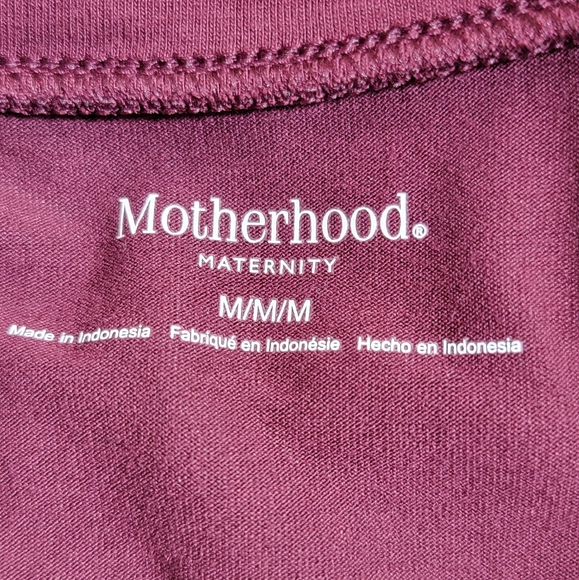 Motherhood maternity long sleeve burgundy top size medium - Picture 6 of 9